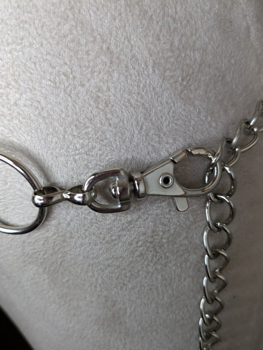 Vintage Silver Tone Horse Link Chain Belt Lion Charm Western Rodeo SZ 32-36" M/L - Picture 4 of 11